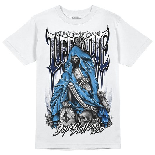 Jordan Spiz’ike Low “White/Obsidian” DopeSkill T-Shirt Life or Die Graphic Streetwear - WHite