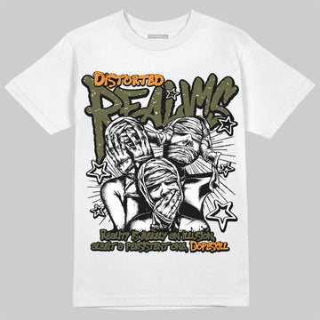 Jordan 5 "Olive" DopeSkill T-Shirt Distorted Realms Graphic Streetwear - White