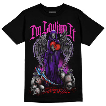 Jordan 13 Court Purple DopeSkill T-Shirt New I'm Loving It Graphic Streetwear - Black