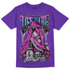 Dunk Low Championship Court Purple DopeSkill Purple T-shirt Life or Die Graphic Streetwear