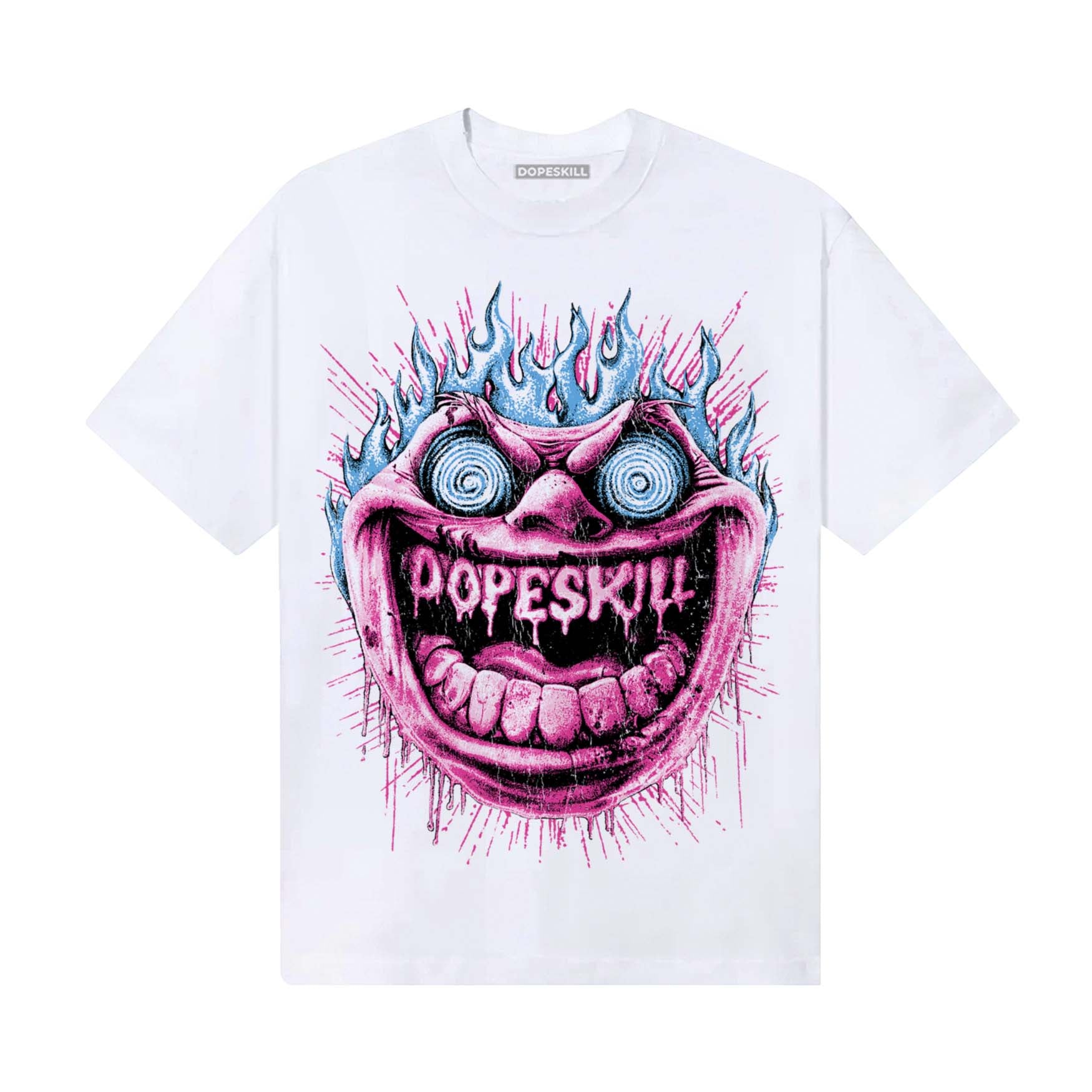 Pink Sneakers DopeSkill T-Shirt Hellfire Graphic Streetwear - White