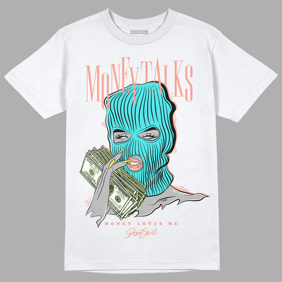 New Balance 9060 “Cyan Burst” DopeSkill T-Shirt Money Talks Graphic Streetwear - White