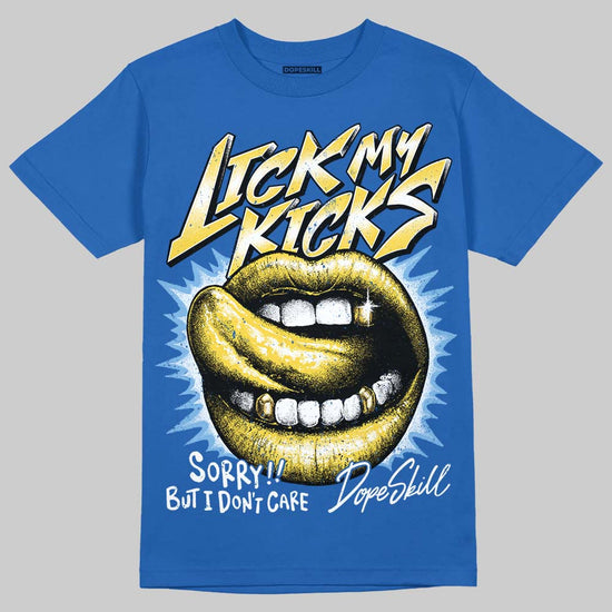 Air Foamposite One “International Blue” DopeSkill Royal T-shirt Lick My Kicks Graphic Streetwear 