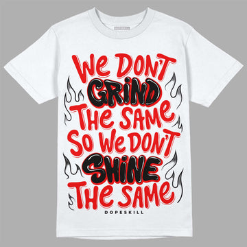 Jordan 4 Retro Red Cement DopeSkill T-Shirt Grind Shine Graphic Streetwear - White