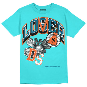 Dunk Low “Miami Dolphins” DopeSkill Tahiti Blue T-shirt  Loser Lover Graphic Streetwear 