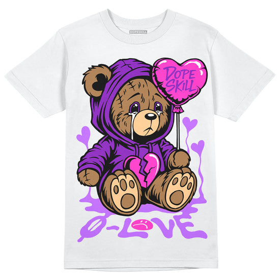 PURPLE Sneakers DopeSkill T-Shirt Broken Bear Graphic Streetwear - White