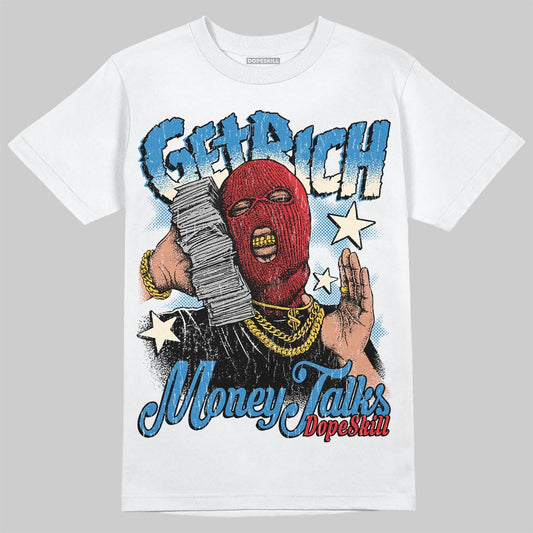 Jordan 3 Retro OG Rare Air DopeSkill T-Shirt Get Rich Graphic Streetwear - White