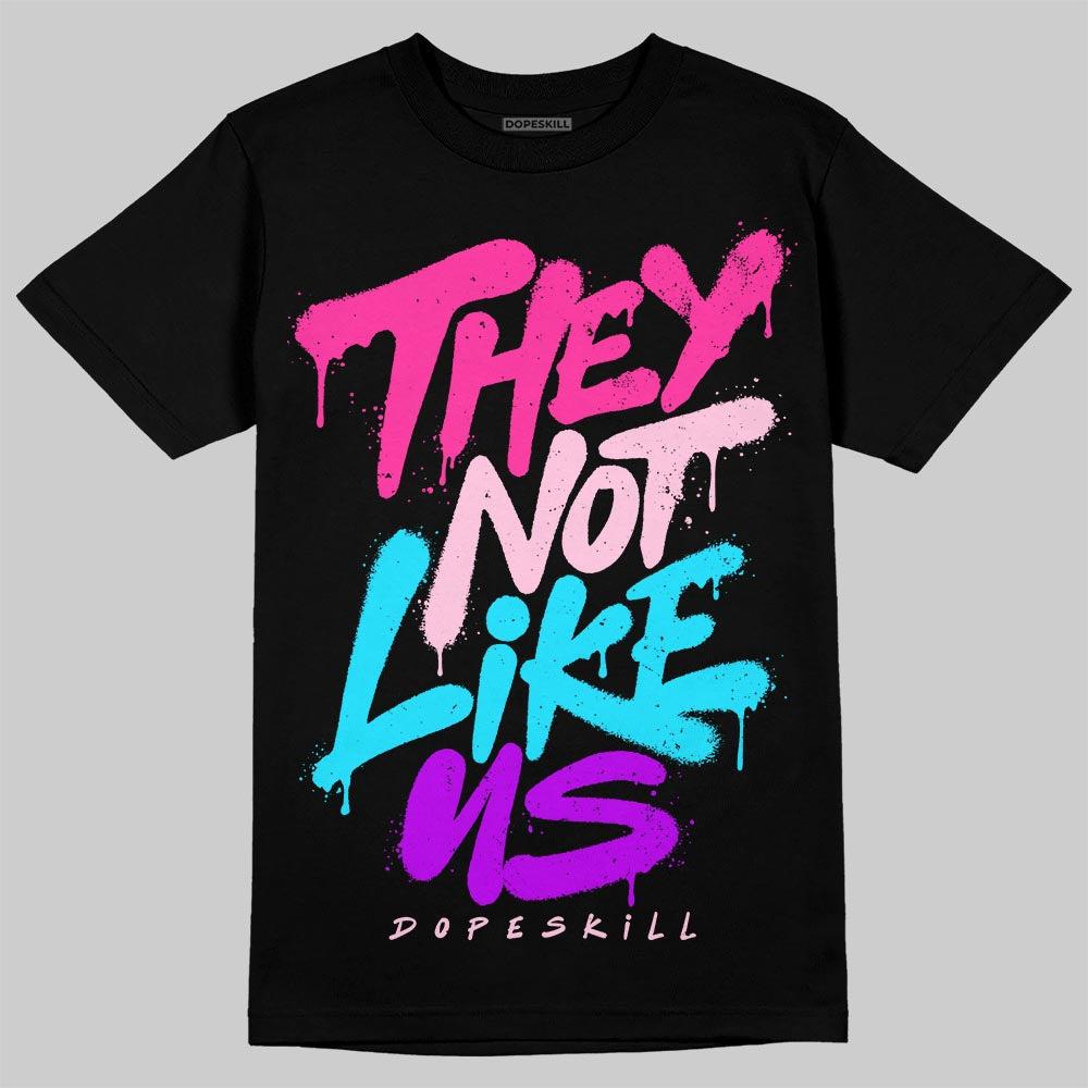 Pink Sneakers DopeSkill T-Shirt They Not Like Us Graphic Streetwear - Black
