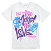 PURPLE Sneakers DopeSkill T-Shirt No Money No Love Typo Graphic Streetwear - White