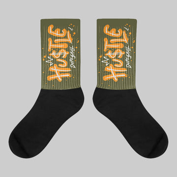 Olive 5s DopeSkill Sublimated Socks Hustle Graphic