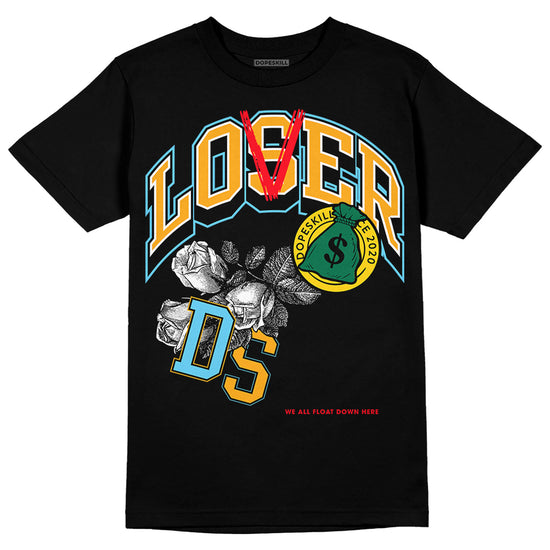 Jordan 1 Mid GS 'Six Championships' DopeSkill T-Shirt Loser Lover Graphic Streetwear - Black