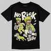 Air Max 90 x Patta Cyber and Particle Grey DopeSkill T-Shirt No Risk No Story Graphic Streetwear - Black