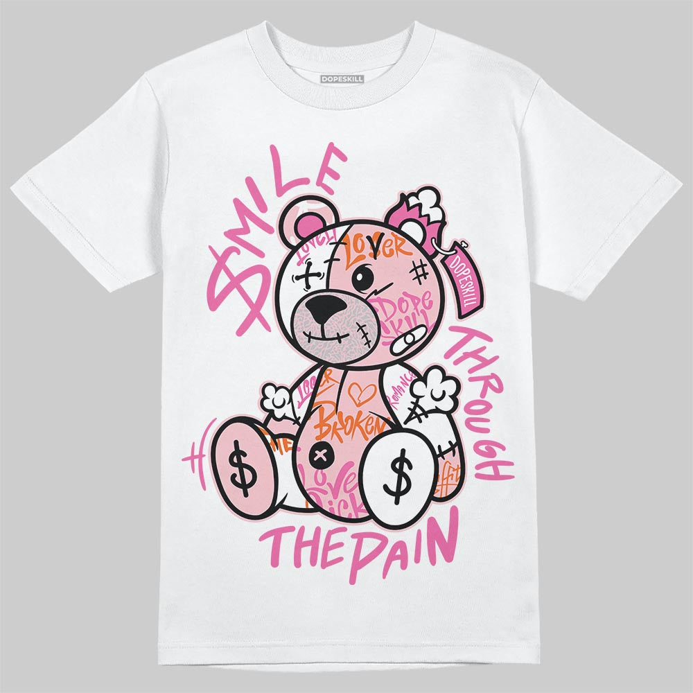 Jordan 3 Retro PS 'Spring Flowers' DopeSkill T-Shirt Smile Through The Pain Graphic Streetwear - White