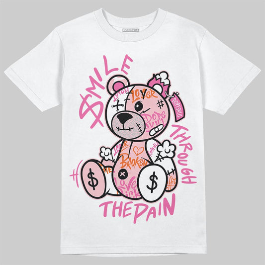 Jordan 3 Retro PS 'Spring Flowers' DopeSkill T-Shirt Smile Through The Pain Graphic Streetwear - White