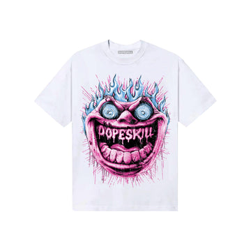 Pink Sneakers DopeSkill T-Shirt Hellfire Graphic Streetwear - White
