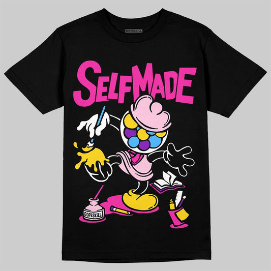 Pink Sneakers DopeSkill T-Shirt Self Made Graphic Streetwear - Black
