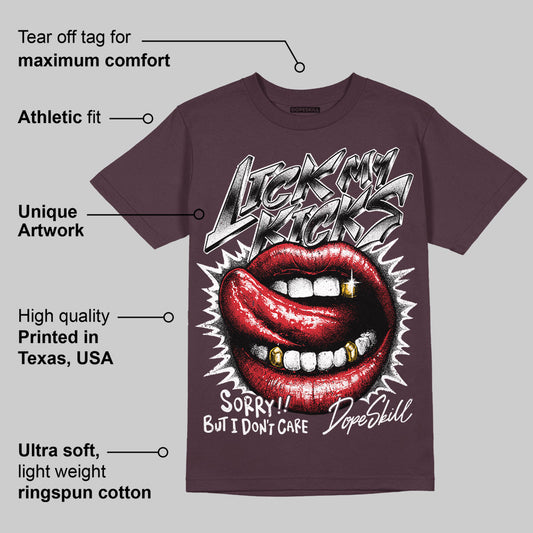 Phantom 4s DopeSkill Maroon T-shirt Lick My Kicks Graphic