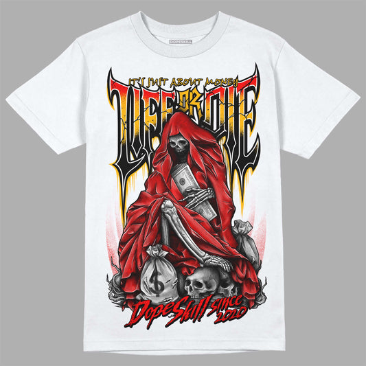 Red Sneakers DopeSkill T-Shirt Life or Die Graphic Streetwear - White