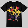 Jordan 12 “Field Purple” DopeSkill T-Shirt New Love Heals Graphic Streetwear - black