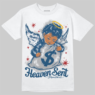 Jordan 12 Retro French Blue (2025) DopeSkill T-Shirt Heaven Sent Graphic Streetwear - White