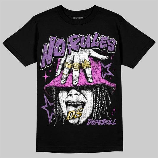 PURPLE Sneakers DopeSkill T-Shirt No Rules Graphic Streetwear - black