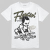 Jordan 3 “Medium Olive” aka “Family Affair” DopeSkill T-Shirt Flexin' Graphic Streetwear - White