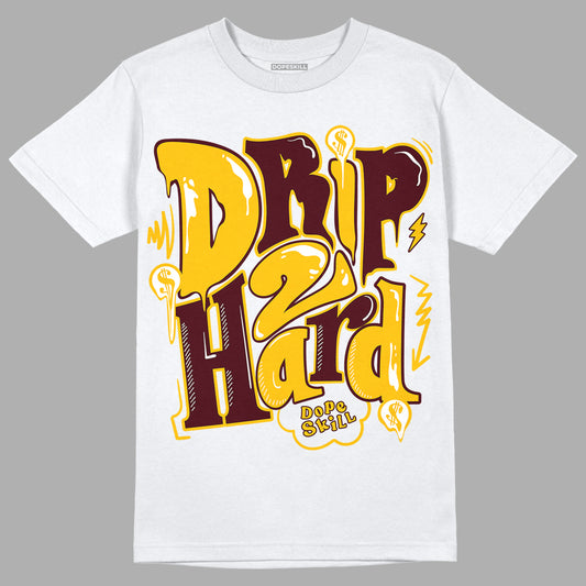 Dunk Yellow Bordeaux DopeSkill T-Shirt Drip Too Hard Graphic Streetwear - White