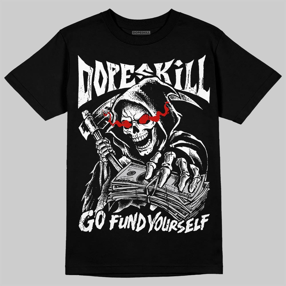 Dunk Panda White Black DopeSkill T-Shirt Go Fund Your Self Graphic Streetwear - Black