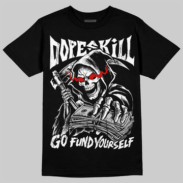 Dunk Panda White Black DopeSkill T-Shirt Go Fund Your Self Graphic Streetwear - Black