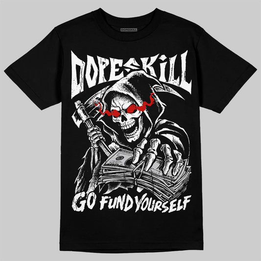 Dunk Panda White Black DopeSkill T-Shirt Go Fund Your Self Graphic Streetwear - Black