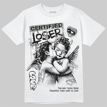 Jordan 5 "White Metallic" DopeSkill T-Shirt Certified Lover Graphic Streetwear - White 