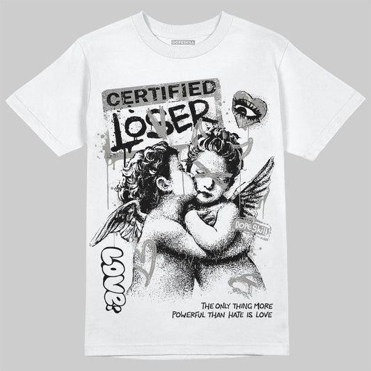 Jordan 5 "White Metallic" DopeSkill T-Shirt Certified Lover Graphic Streetwear - White 
