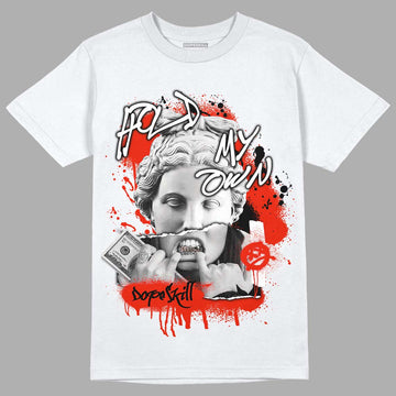 Yeezy Foam Runner Red DopeSkill T-Shirt Hold My Own Graphic Streetwear - White