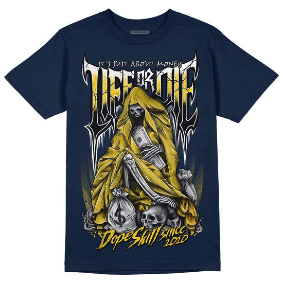 Dunk Low Vintage “Michigan” DopeSkill Midnight Navy T-Shirt Life or Die Graphic Streetwear 