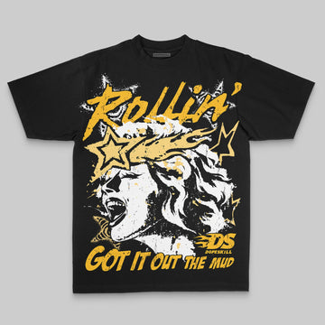 Yellow Oversize Print Got It Out The Mud DopeSkill Graphic Premium T-shirt Streetwear - Black