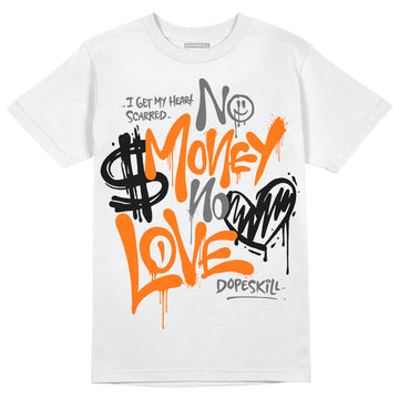 Jordan 3 Retro 'Fear Pack' DopeSkill T-Shirt No Money No Love Typo Graphic Streetwear - White