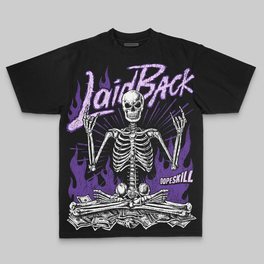 Purple Oversize Print Laid Back DopeSkill Graphic Premium T-shirt Streetwear - black