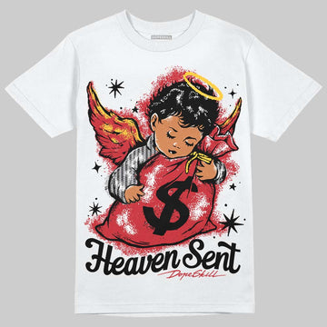 Jordan 14 Retro Ferrari (2025) DopeSkill T-Shirt Heaven Sent Graphic Streetwear - White