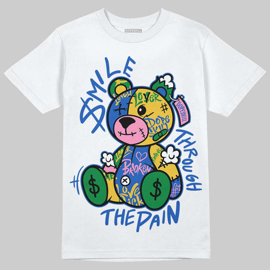 Jordan 3 “Brazil” DopeSkill T-Shirt Smile Through The Pain Graphic Streetwear - White