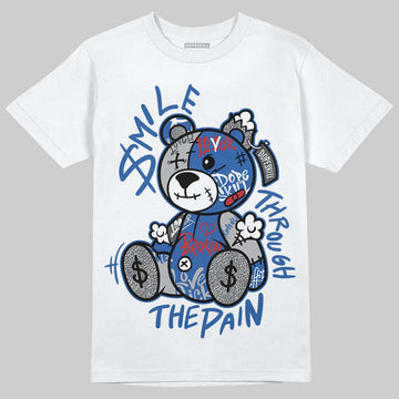 Jordan 3 "True Blue" DopeSkill T-Shirt Smile Through The Pain Graphic Streetwear - White