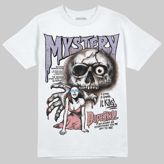 Harris Tweed x Dunk Low Denim Turquoise and Baroque Brown DopeSkill T-Shirt Mystery Ghostly Grasp Graphic Streetwear - White