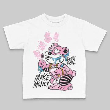 Jordan 12 GS “Pearl Pink” DopeSkill Toddler Kids T-shirt Make Money Graphic Streetwear - White