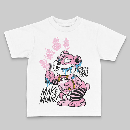 Jordan 12 GS “Pearl Pink” DopeSkill Toddler Kids T-shirt Make Money Graphic Streetwear - White