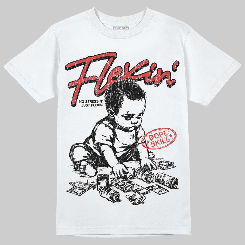 Jordan 6 “Reverse Infrared” DopeSkill T-Shirt Flexin' Graphic Streetwear - White 