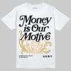 Jordan 12 Retro 'Taxi' 2025 DopeSkill T-Shirt Money Is Our Motive Typo Graphic Streetwear - White