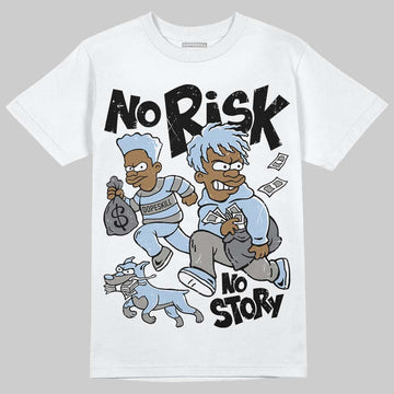 New Balance Abzorb 2000 “Silver/Blue” DopeSkill T-Shirt No Risk No Story Graphic Streetwear - White