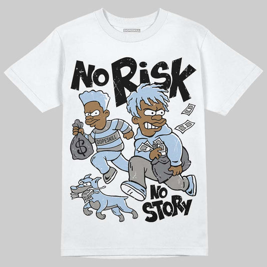 New Balance Abzorb 2000 “Silver/Blue” DopeSkill T-Shirt No Risk No Story Graphic Streetwear - White