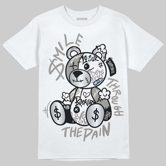 Jordan 5 "White Metallic" DopeSkill T-Shirt Smile Through The Pain Graphic Streetwear - White