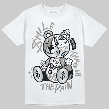 Jordan 5 "White Metallic" DopeSkill T-Shirt Smile Through The Pain Graphic Streetwear - White