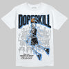 Jordan 5 Black University Blue DopeSkill T-Shirt Thunder Dunk Graphic Streetwear - White